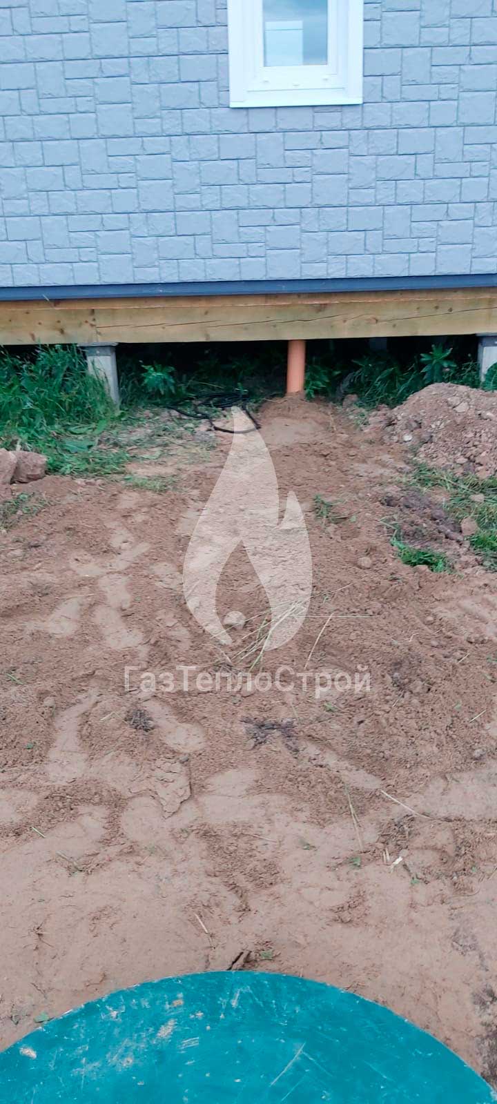 Изображение септика установленного в землю